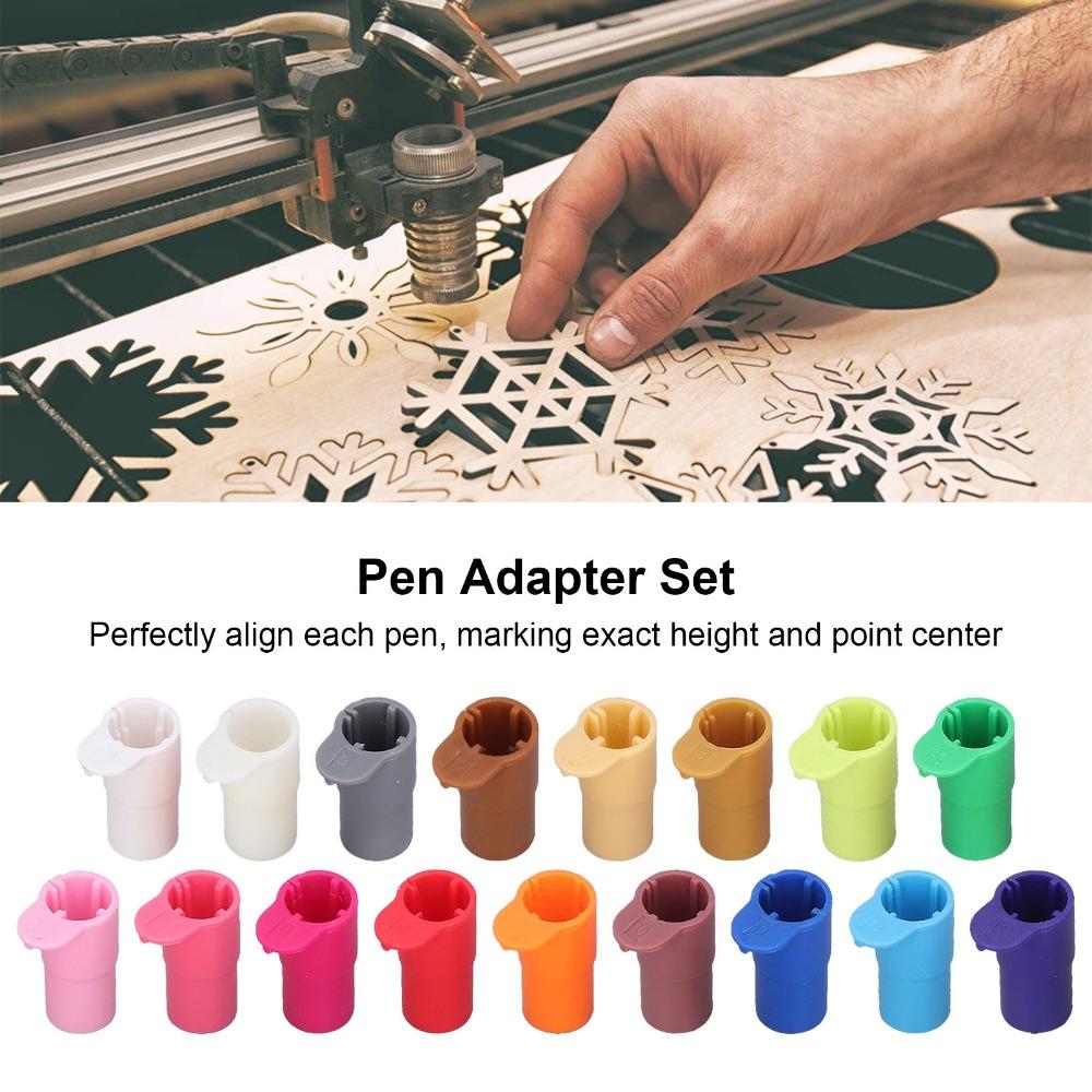 17pcs Compatible Design for Cricut Pen Adapters Kit Marker Holder for Cricut Cutting Machine Use