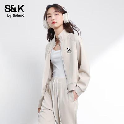 Baleno Women's S&K Stand Collar Cardigan Sweatshirt