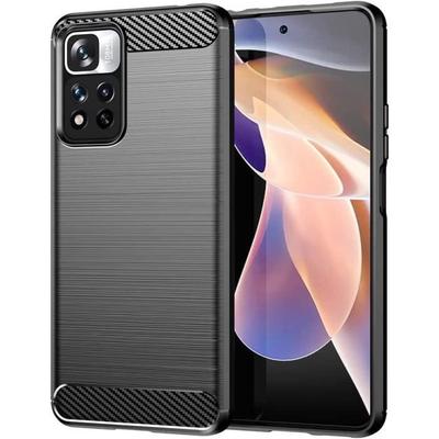 Protective Case - E.F.CONNECTION - Redmi Note 11 Pro - Carbon Fiber - Shockproof - Ultra Slim Black