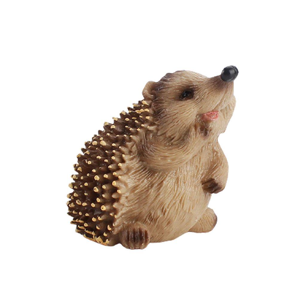 Figurine d'action mignonne PVC Solide Simulation Hérisson Modèle Animal Sauvage Petit Hérisson Jungle Bac à Sable Ornements Cadeau Enfant Décoration Maison