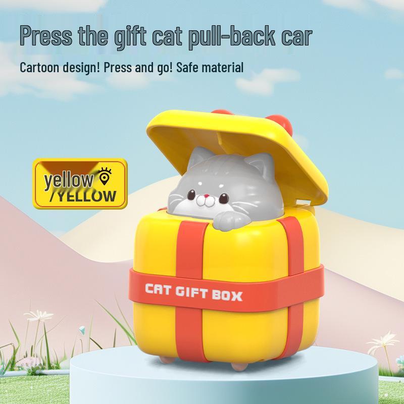 Cartoon Car Cat Educational Crawling Toy for Kids - Ideal Birthday Gift for Kindergarteners