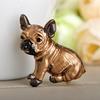 Blucome Cute Pug Dog Brooches Green Eyes Animal Corsage Pins Kids Girls Shirt Coat Clips Brooches Clothes Accessories Jewelry