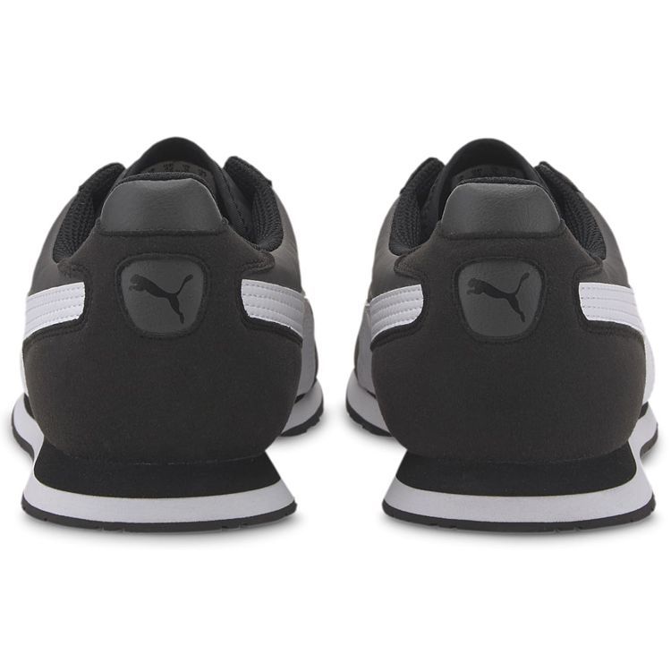 Puma Cabana Run Comfortable Versatile Leather Shock Absorption Non-Slip Low-Top Marathon Running Shoes Unisex sneaker Black Gray 373393-01