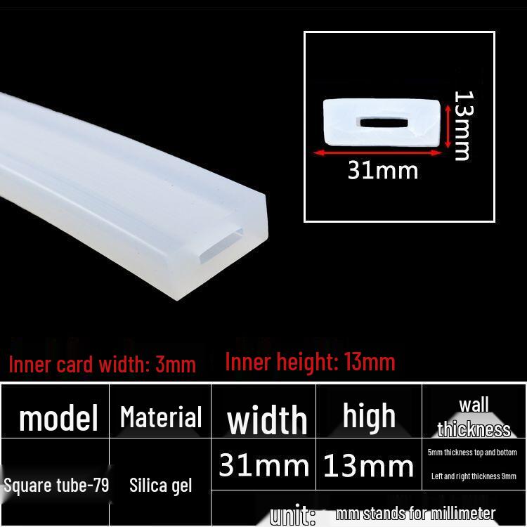 High-Temperature Resistant Silicone Square Tubing: Durable, Customizable, Aging-Resistant Rubber Sheath and Hollow Sealing Strip.
