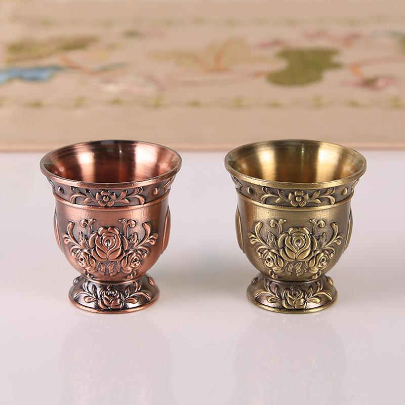 High-grade Bronze Kung Fu Tea Set Teacup Chinese Wedding Banquet Wine Set Dragon and Phoenix Tea Set Business Gift
