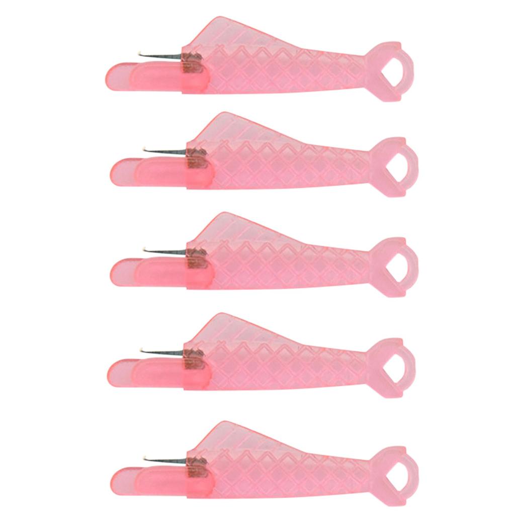 3/5/10 st Mini symaskins trädare med krok Plaststygninsättningsverktyg Äldre Snabb Automatisk Byta Hantverk