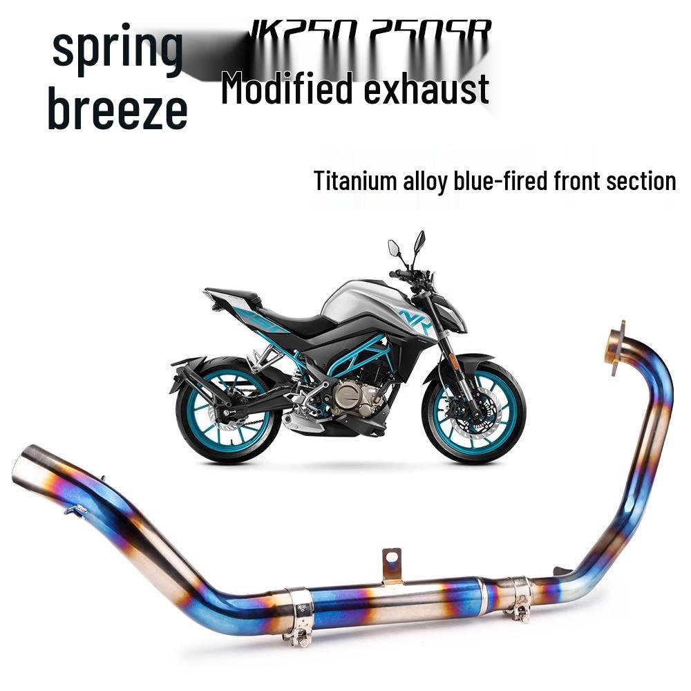 CFMOTO 250SR Complete Motorcycle Exhaust System: Front Pipe & Tail Muffler Set