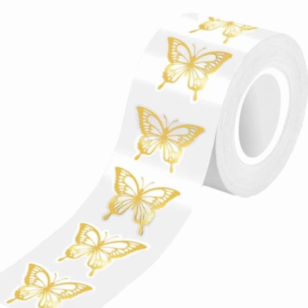 Gold Foil Butterfly Stickers Golden Decorative Stickers Stationery Gift Stickers Envelope Sealing