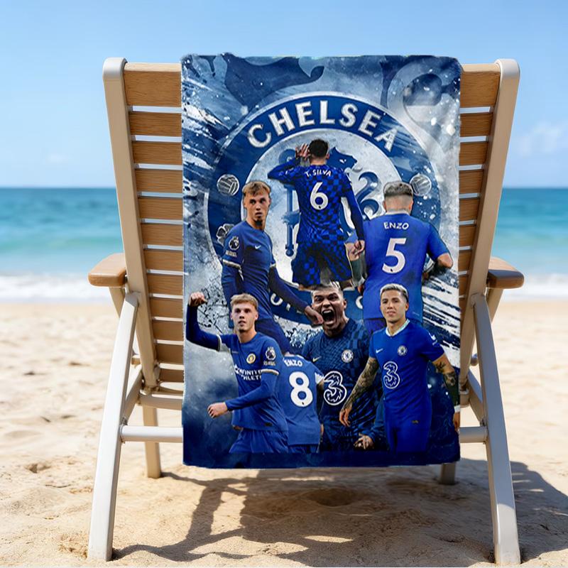Chel-sea Fc Printed Beach Towel, Super Soft Microfiber, Perfect Gift Birthday, for Pool, Beach, Travel, for family and friends