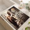 1Pcs Rubber Drying Mat With Coffee Print For Coffee Shop Restaurant Kitchen Carpet Tableware Durable Diatom Mud Table Mat Pet Mat Coffeeware