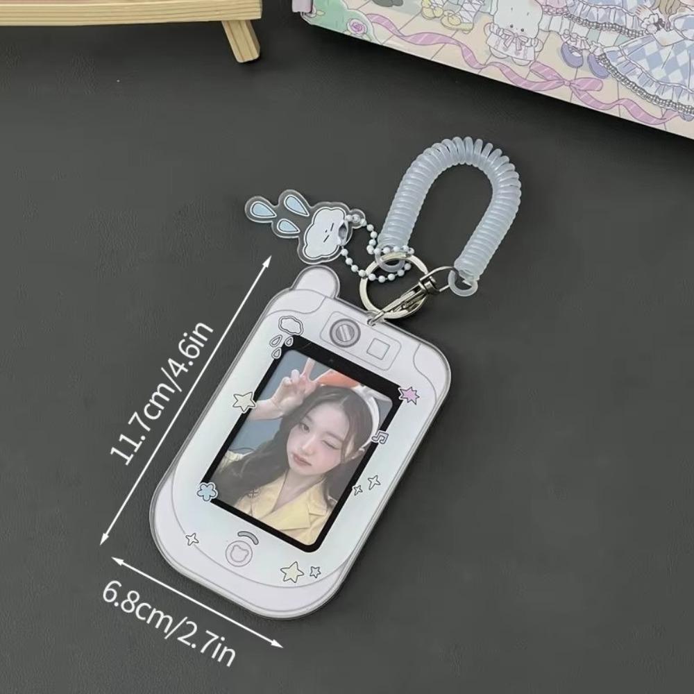 Cute 3 Inch Photocard Holder Kpop Acrylic Photo Card Case Mobile Phone/camera Shape Idol Card Protector