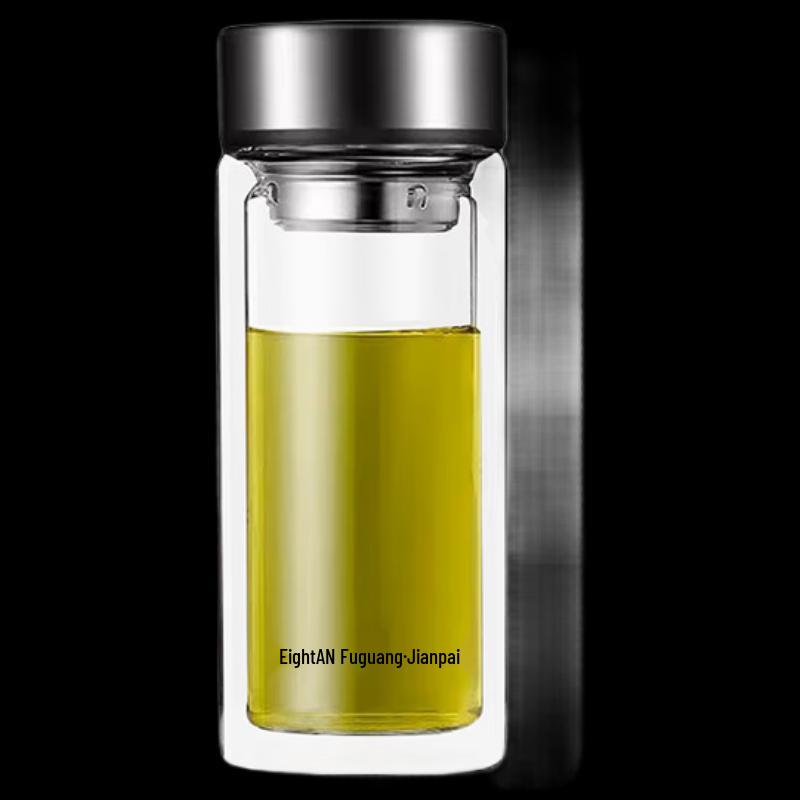 Fuguang Earl Double Wall Glass Tea Infuser Bottle