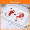 Halloween Cartoon Door Mat With Blood Footprint Pattern For Home Entryway Decor