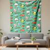 "BT21 Cartoon Pattern Patterned Tapestry for Bedroom and Living Room Home Decor
