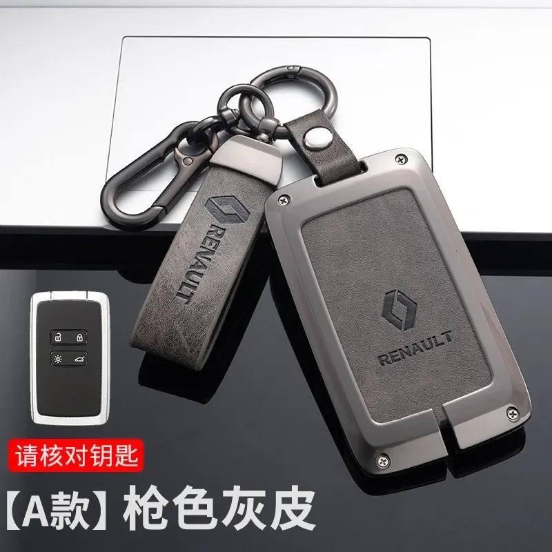 

Hub Caps For Renault Koleos Captur Megane Kadjar Clio Scenic Talisman Arkana Dacia Sandero Leather Car Key Case Cover Protection