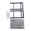 Suporte de Peso de 2 Níveis Pesado Capacidade de 300 Lbs Barra Horizontal Ajustável Suporte para Halteres para Academia em Casa