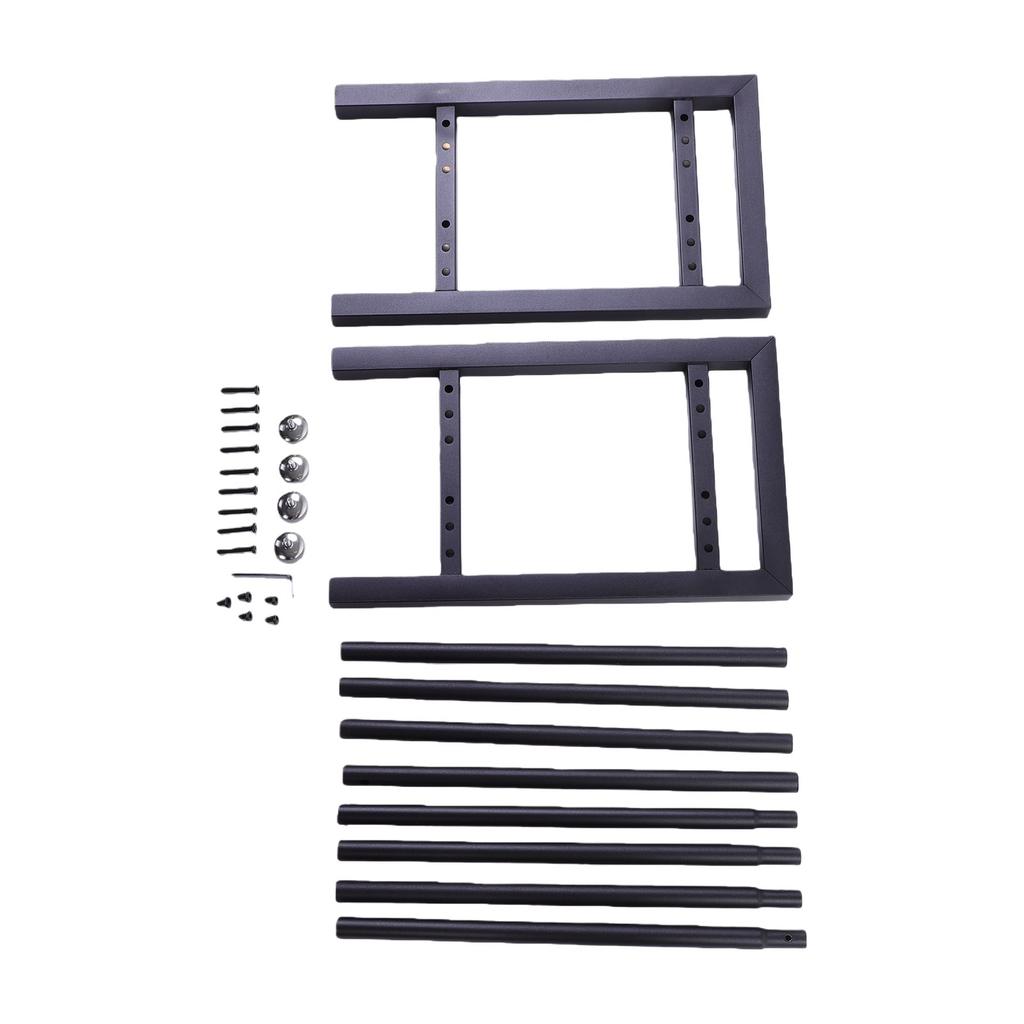 Suporte de Peso de 2 Níveis Pesado Capacidade de 300 Lbs Barra Horizontal Ajustável Suporte para Halteres para Academia em Casa