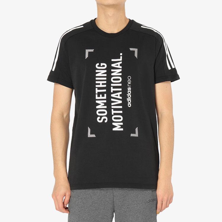Adidas Neo T Shirts Men's Black Crew Neck Moderate Straight Fit DT8294