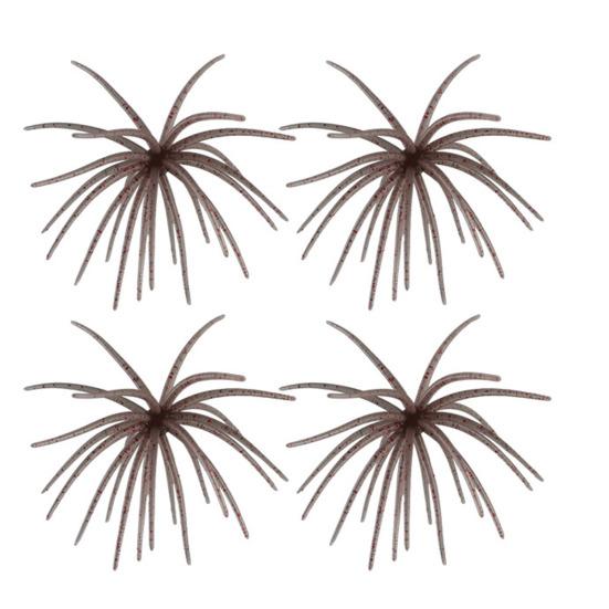 4Pcs 6CM/1.9G 10.5CM/4G Soft Sea Urchin Lure with Swimming Skirts Artificial Tentacle Creature Bait Saltwater Freshwater Trout Fishing Accessories