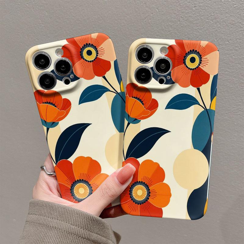 Beautiful Flower Phone Case for iPhone 17 16e 16 15 14 13 12 11 Air Pro Max XS XR XSMax 6 7 8 Plus Glossy Film Hard PC Cover