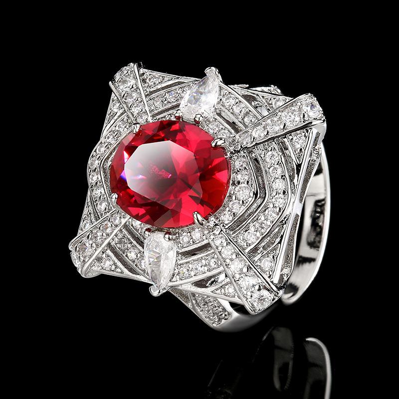 

Серьги Ожерелье Кольцо Набор украшений Украшения Цвет Сокровище Красный Корунд Чувство Высокое Чувство Женский