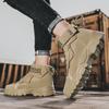 Men's Thick Soled Fashion Trend Outdoor High Top Workwear Boots Sports Shoes Casual Shoes Dad Shoes