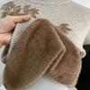 Plus Velvet Thick Sweater Mother Extra-thick One-piece Velvet Knitted Bottoming Shirt Warm Knitted Top Women