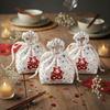 Handheld Wedding Candy Bags Portable Sweet Bow Gifts Packing Bag Handbag Colorful Dots Print Festive Sugar Bag Outdoor Events