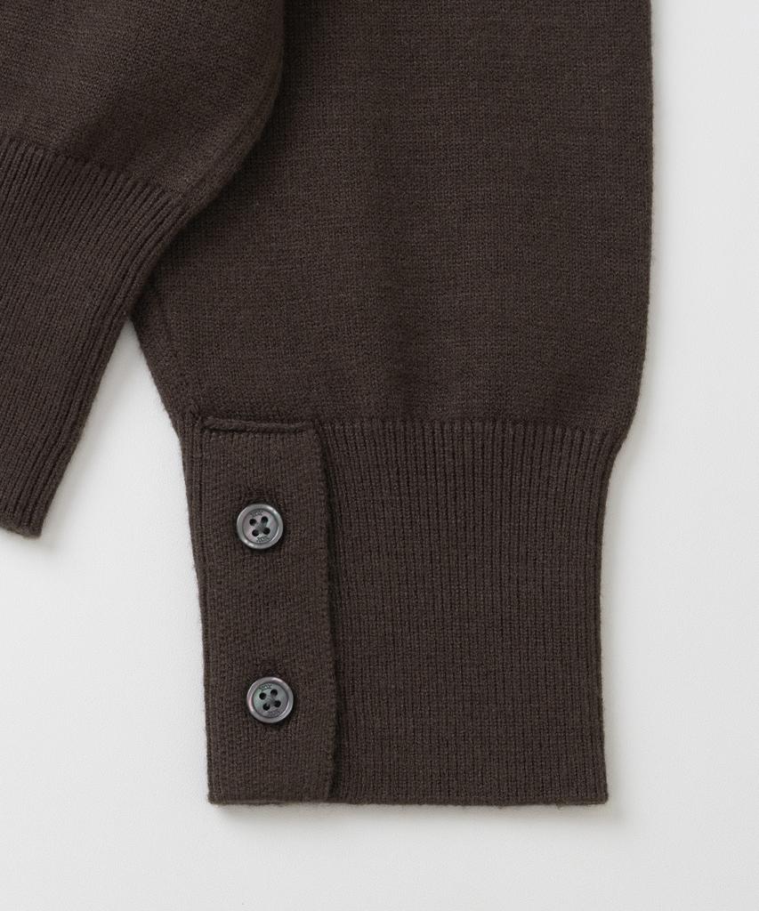 XOX Essential Henley Neck Crop Knit [Brown]