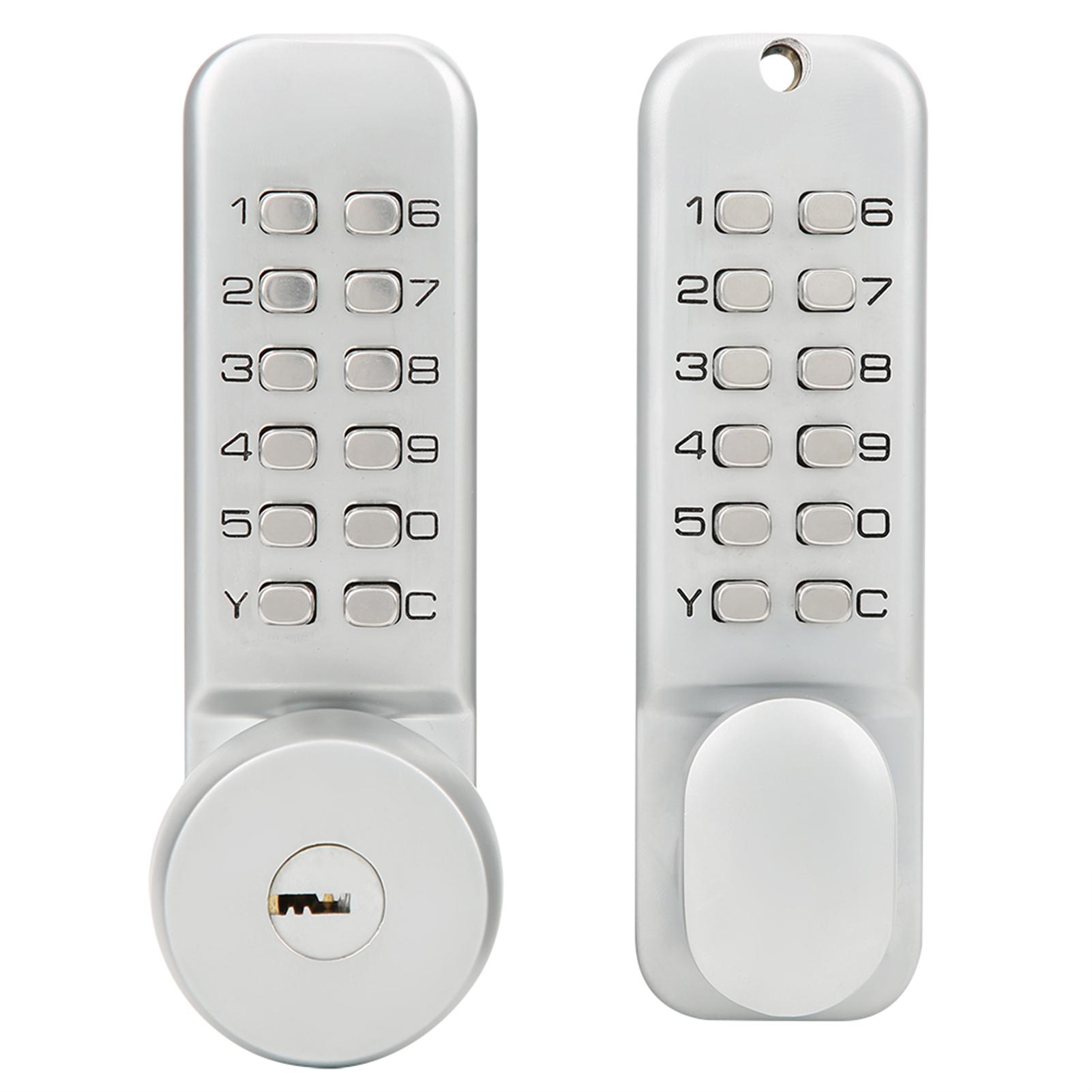 

Double Sided Mechanical Password Lock with Keys Courtyard Door Coded Lock Home Supplies