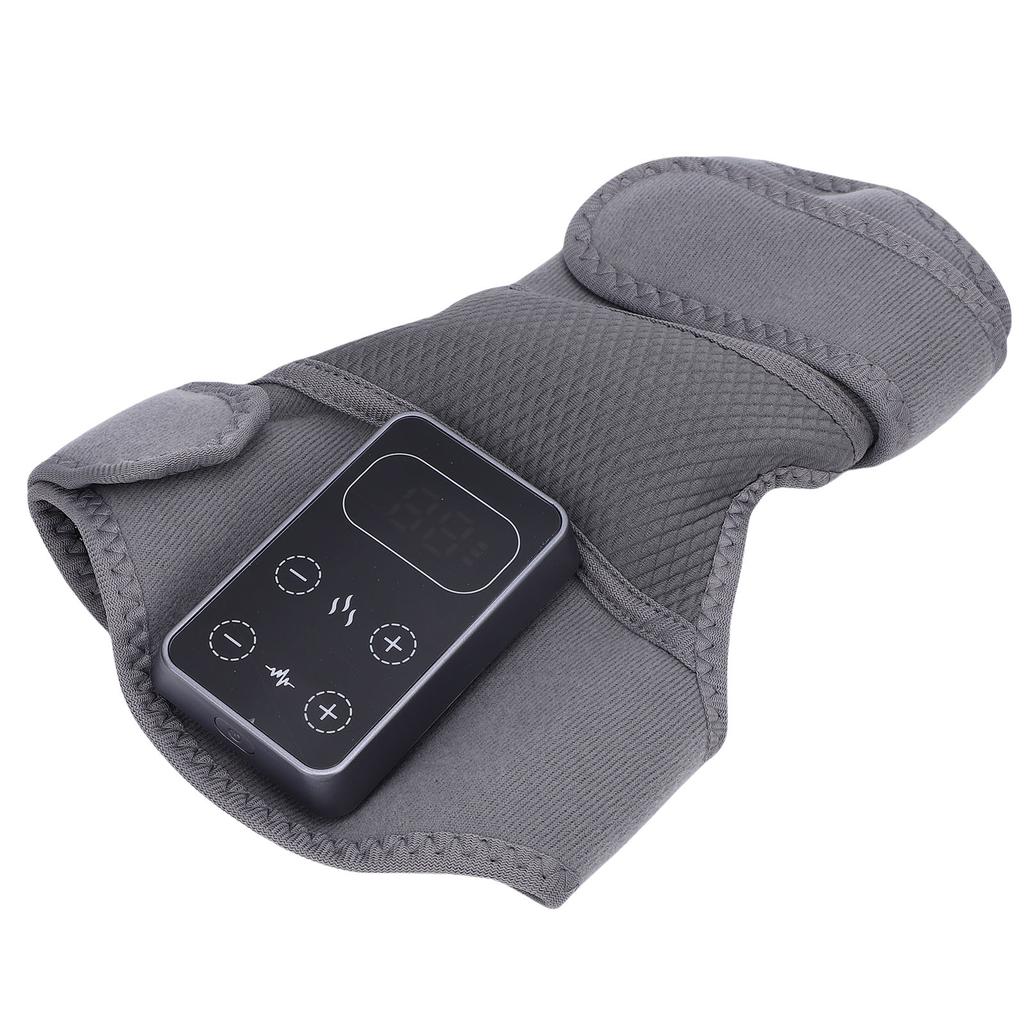 Cordless Knee Massager with Heat Re able Smart Heated Knee Wrap with 5 Temperature Settings 3 Vibration Modes for Elbow Gray