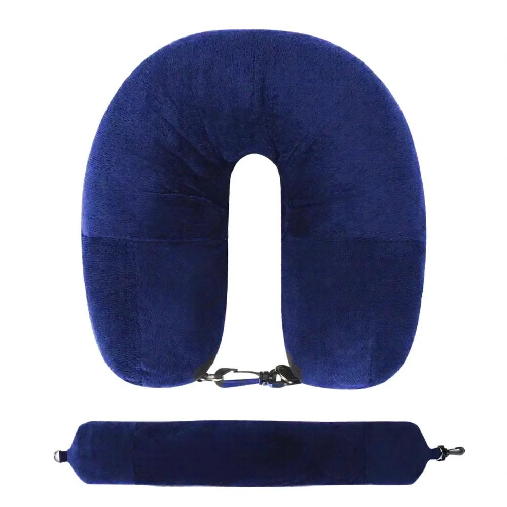 Upaded Travel New Pillow Case Storage Bag Portable Airplane Headrest Cover Filling Available Velvet Material Travel Bag