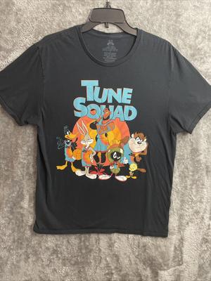Space Jam T-Shirt Loony Toons Lebron James T-Shirt Mens L Black Room Squad