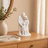 Figurină Familie de 3 Persoane, Statuie Părinți și Copii Imprimată 3D, Sculptură Abstractă Minimalistă de Familie pentru Decor Raft Cameră de Zi Dormitor Birou