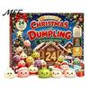 Christmas Surprise Gift Set Advent Calendar with Squeeze Toys, Cute Silicone Dumpling Figures, Countdown Stress Relief Sensory Fidget Toys for