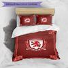 Middlesbrough FC Printed 3PCS Bedding Set Breathable Duvet Cover with Pillowcases Decorative Bed Linen for Bedroom Home