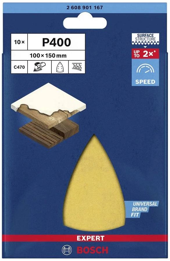 Expert Exc470 Sandpaper 100*150Mm G400 10Pcs - B 2608901167