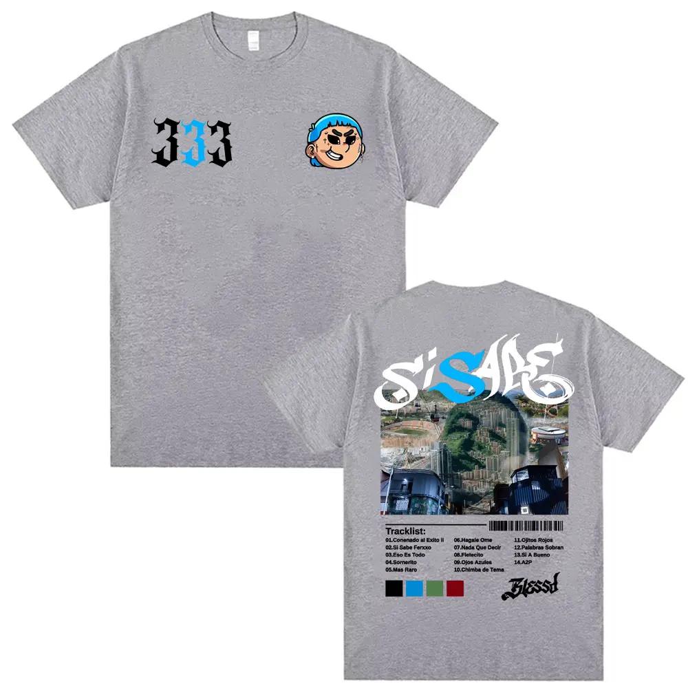 Blessing Si Sabe Album Rapper Tour Merch Tshirt 2026 Summer Mens Womens Luxury Hiphop Tshirt Cotton Oversized Tshirt