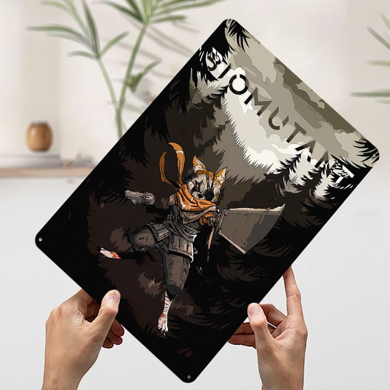 

Biomutant Game Character Art Tin Plaque Poster Customized Wall Art Retro Vintage Metal Signs for Man Cave House Decor Wand Deko 7.9x11.8In(20x30cm)