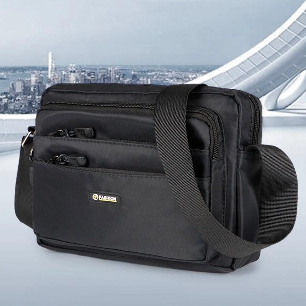 Large Capacity Men Crossbody Bag Lightweight Small Square Bag Business Shoulder Bag  Travel