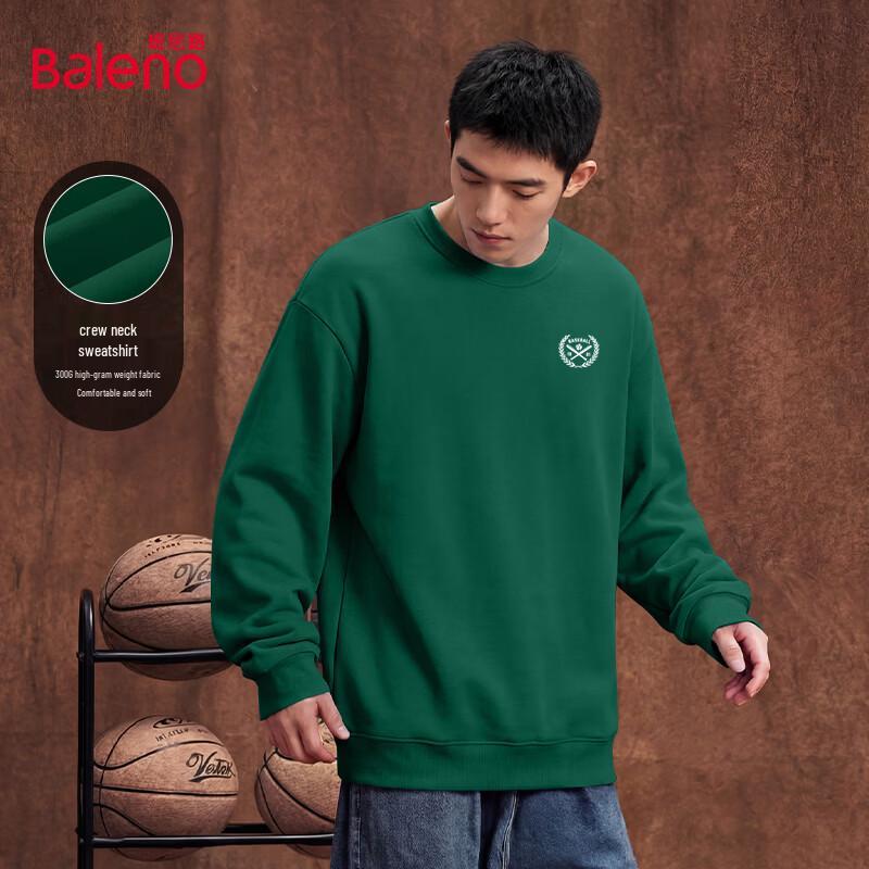 Baleno Men s Casual Loose Fit Letter Print Sweatshirt M