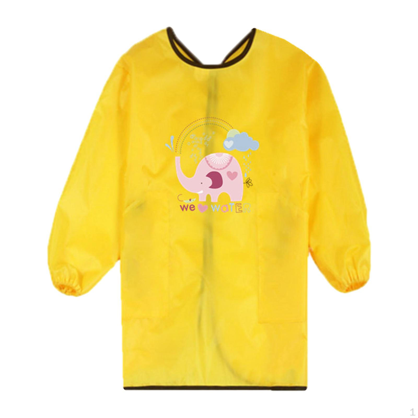 Children , Bib Play Apron Smock Artist Painting for Kids Teens Elephant S