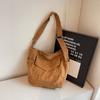 Fashion Texture Personalized Shoulder Bag Large Capacity Messenger Bag Commuter Student Tote Bag Simple Tutoring Bag