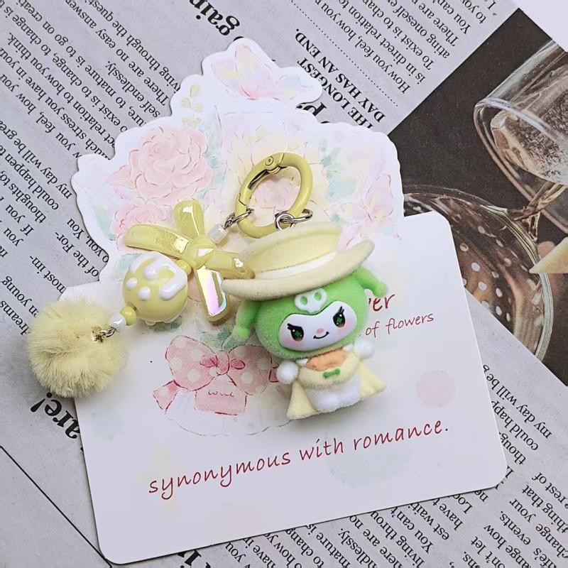 Kuromi Keychains Accessories Kuromi Figure Toys Gifts Cute Kuromi Keyrings Party Favors Bags Hanging Pendants