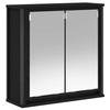 VidaXL Bathroom Wall Cabinet Mirror Black Oak 60x21x60 Cm, Hanging Bathroom Cabinet, Wall Unit of 861897