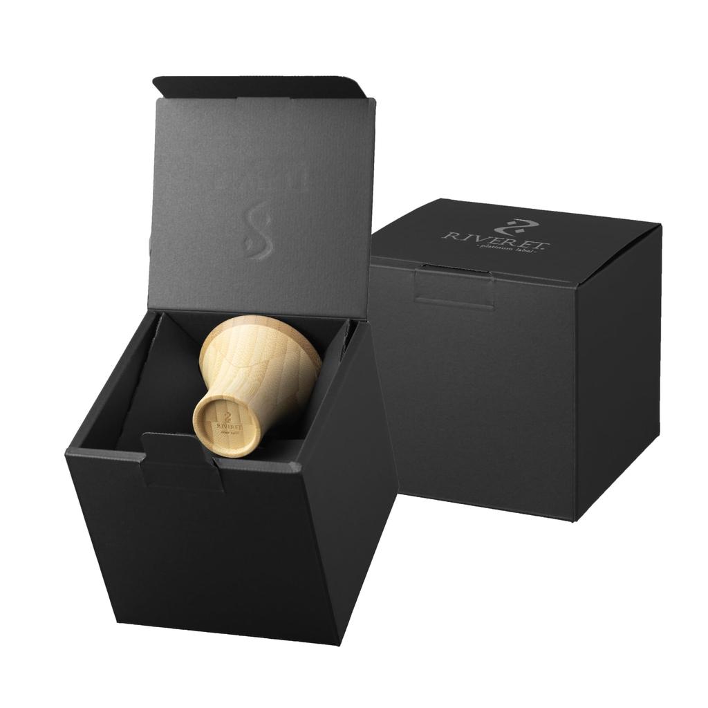 RIVERET YURI Ochoko Pár Myčka nádobí (Sake pohárky), 55ml, Sada, Bambus, Bezpečný, Bílá/Hnědá, RV-125WB