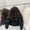 Women's Winter Down Jacket with Fox Fur Collar - Short, Thick & Warm Puffer Coat