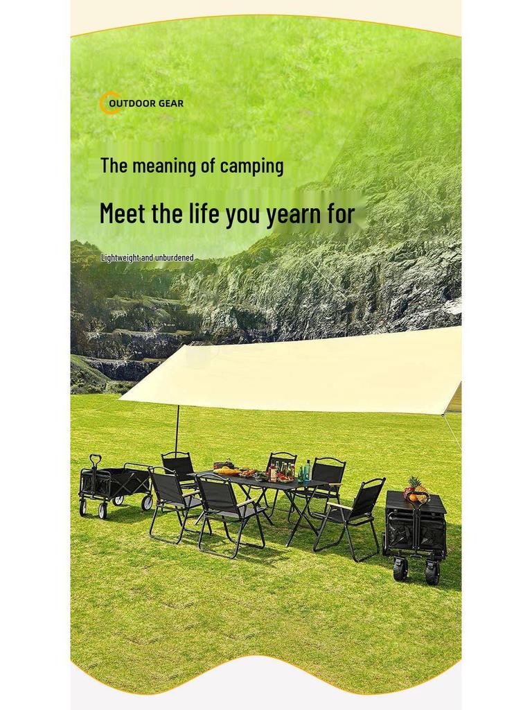 Portable Outdoor Folding Egg Roll Table for Camping and Picnics