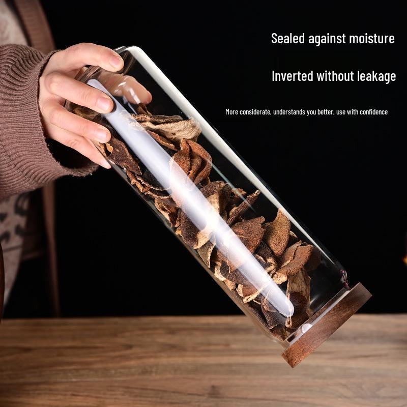 Sealed Glass Jar with Wooden Lid - Universal Kitchen Storage for Coffee, Tea, Flour, and More