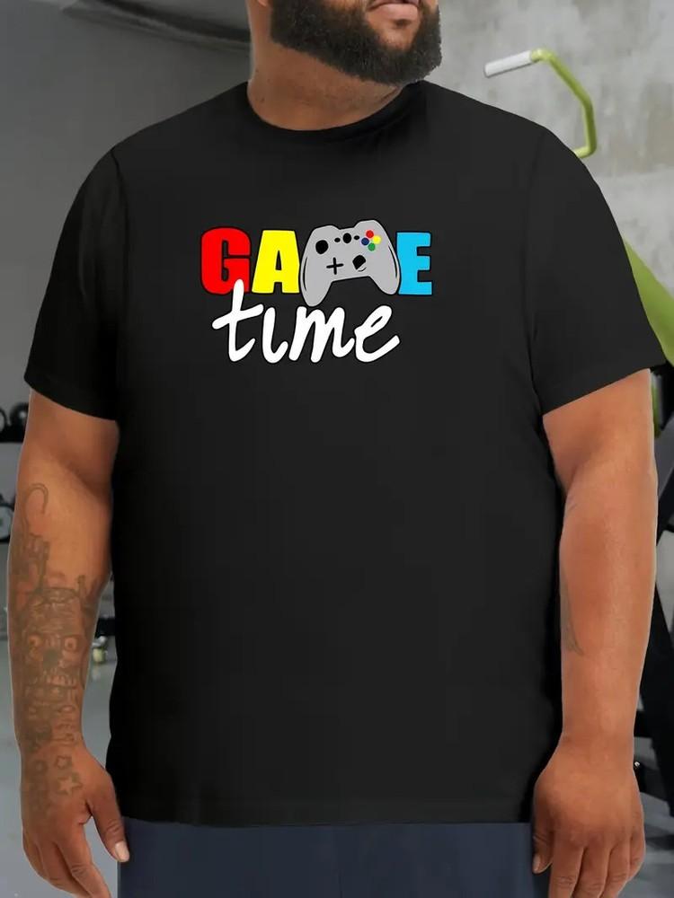 

Plus Size Men039;s Gamepad Graphic Print T-shirt for Summer Casual Stylish Short S Unisex T-Shirt XXL